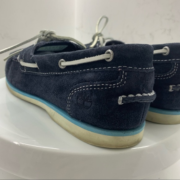 Timberland Earthkeepers Classic 2 Eye Womens Boat Shoes Deck Blue size 10 - Picture 8 of 9